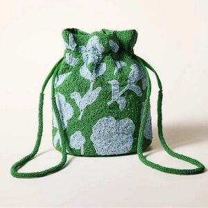Kate Spade x Target Green Beaded Bucket Bag